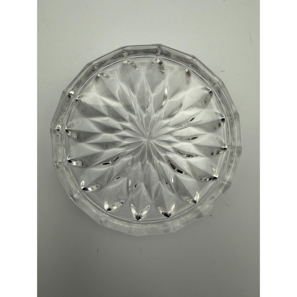 Vintage Bavarian Lead Crystal Starburst Coasters, Set of 5, Germany, 3.5 inch - Picture 2 of 3